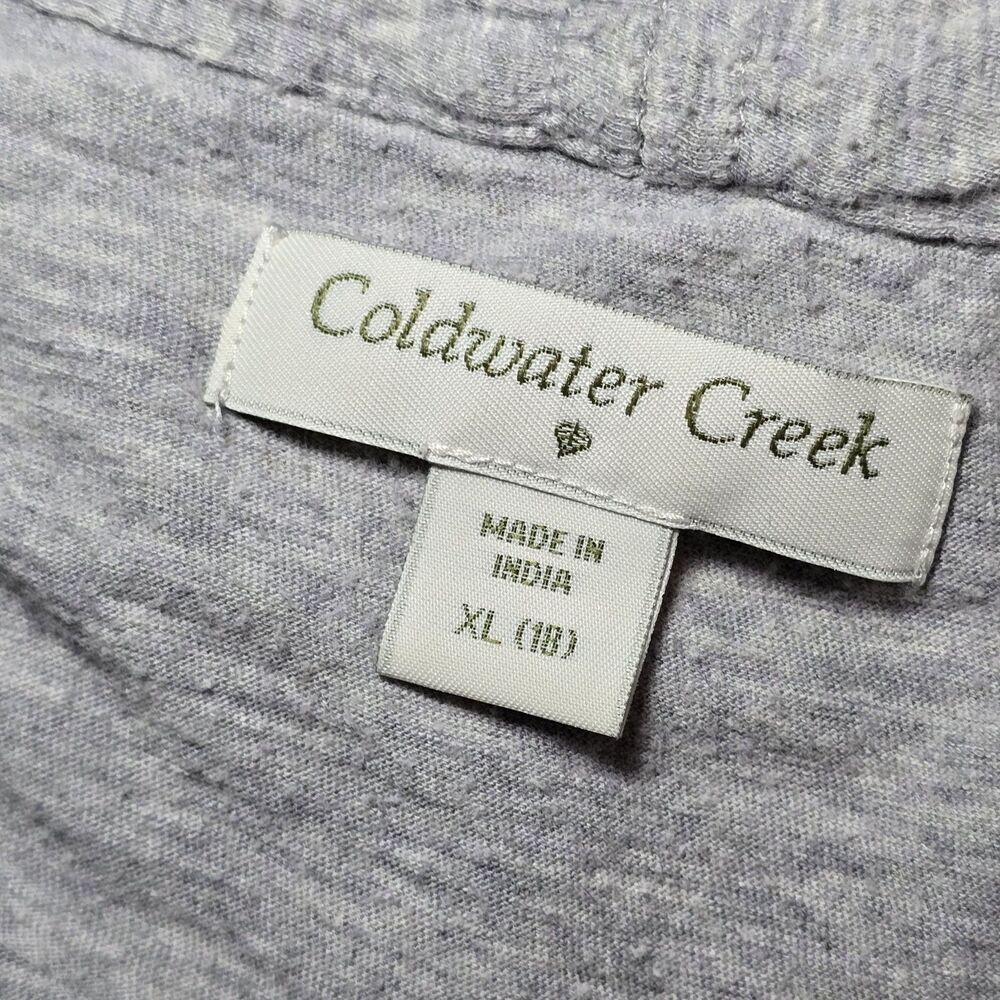 Coldwater Creek Women's Gray Knit Open Front Cardigan Sweater XL(18) - Picture 7 of 9